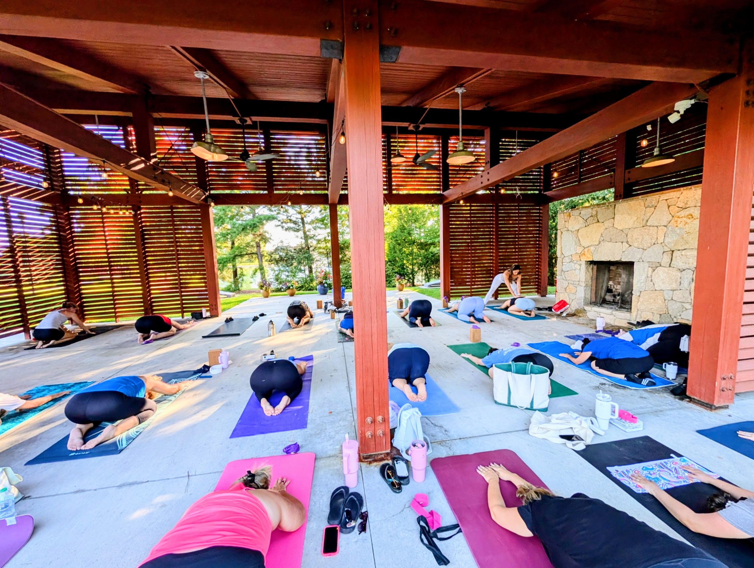 Community Vinyasa yoga class in Wendell, NC.